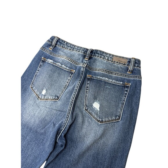 Miss Me High Rise Ankle Straight Jeans Size 28 Raw Hem Distressed Pockets Denim - Picture 10 of 10
